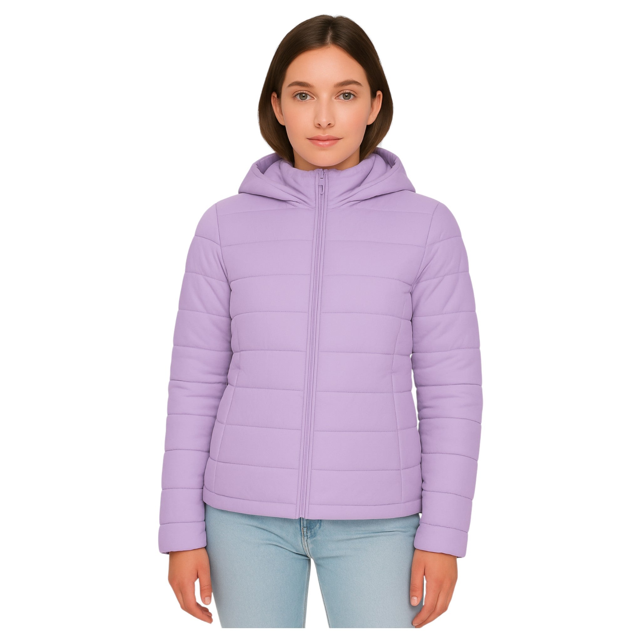 Ladies JDN Branded Puffer Jacket with Detachable Hood